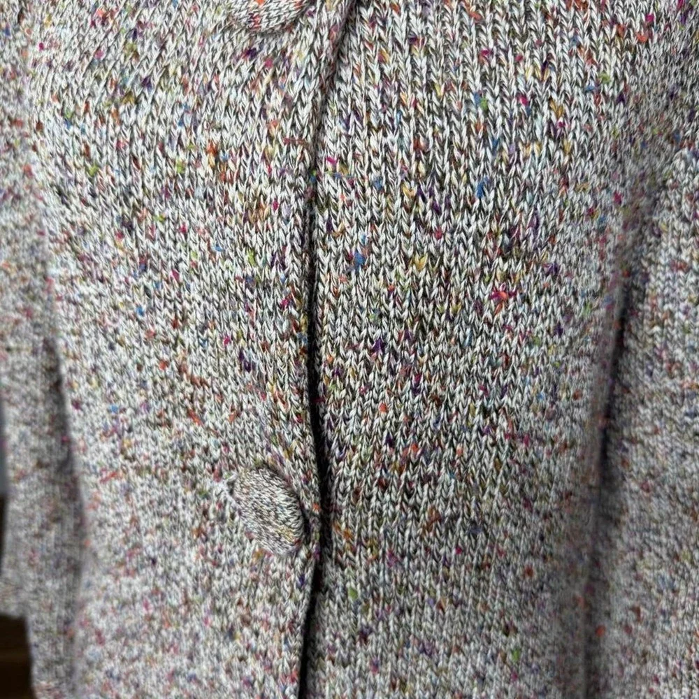 Coldwater Creek Confetti Knit Cardigan Sweater L • Cottagecore Grandma Core